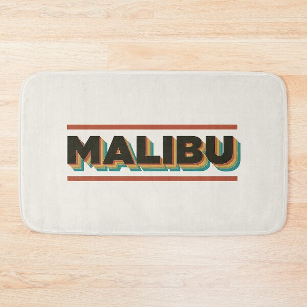 Item preview, Retro Malibu Rainbow Typography Design designed and sold by Retro Travel Design.