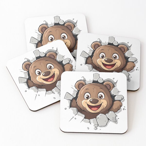 Item preview, Cute Bear Wall Breaker Sticker designed and sold by NicolasGlowArt.