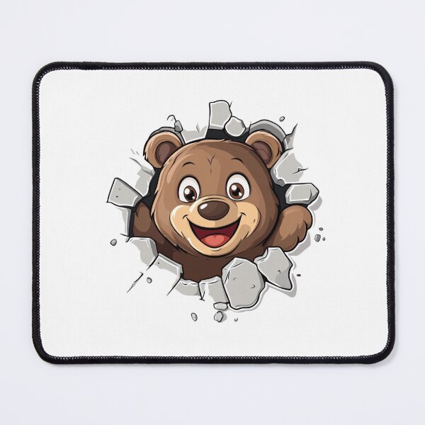 Item preview, Cute Bear Wall Breaker Sticker designed and sold by NicolasGlowArt.