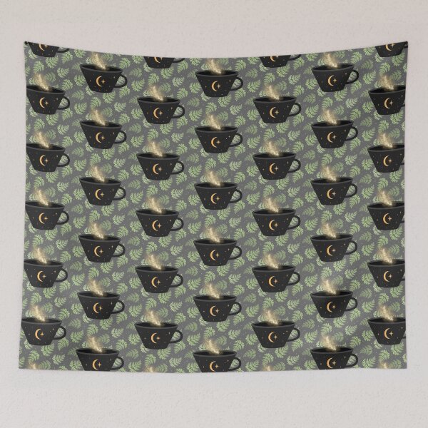 Item preview, Magical Coffee Crescent Moon and Fern designed and sold by WildWoodlandWitch.