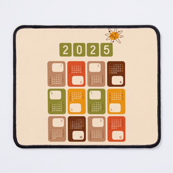 Item preview, 2025 Calendar Retro Atomic cream designed and sold by Dana Du.