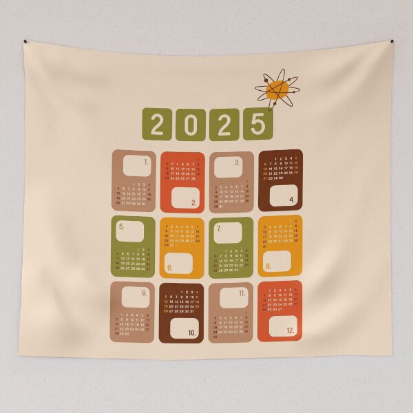 Item preview, 2025 Calendar Retro Atomic cream designed and sold by Dana Du.