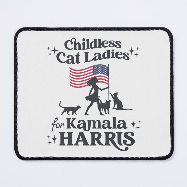 Item preview, Childless Cat Ladies For Kamala Harris 2024 American Flag designed and sold by wowwowmeow.