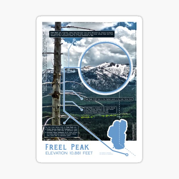 Freel Peak Infographic Sticker