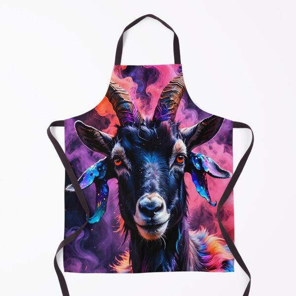 Item preview, Vibrant Colorful Goat in Fantasy Landscape designed and sold by koreatvtea.