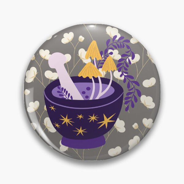 Item preview, Witchy Aesthetic Pestle and Mortar Mushrooms Apothecary  designed and sold by WildWoodlandWitch.