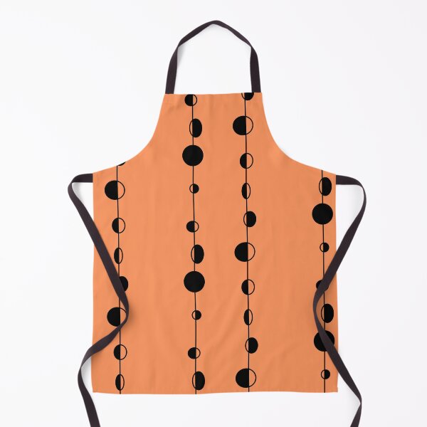 Item preview, Black dots and vertical lines on orange background  designed and sold by Stefrait-7.