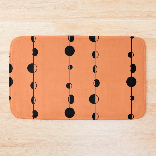Item preview, Black dots and vertical lines on orange background  designed and sold by Stefrait-7.