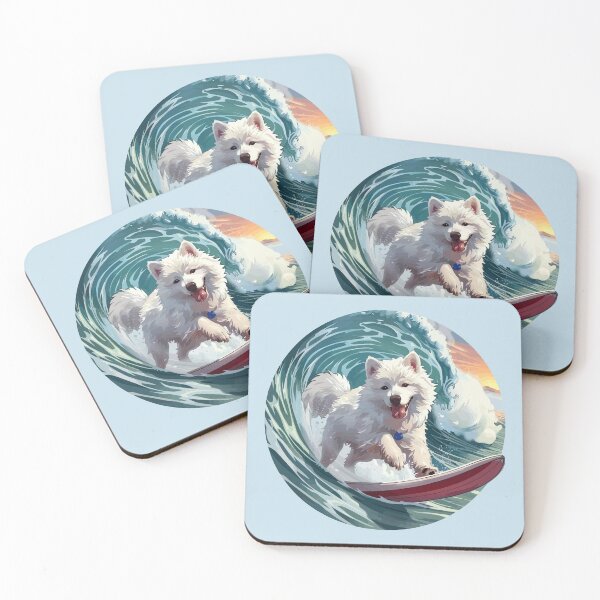 Item preview, Surfing Samoyed designed and sold by VelvetRoom.