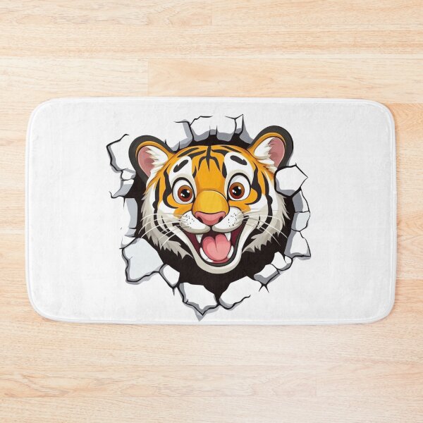 Item preview, Cartoon Tiger Face Sticker designed and sold by NicolasGlowArt.