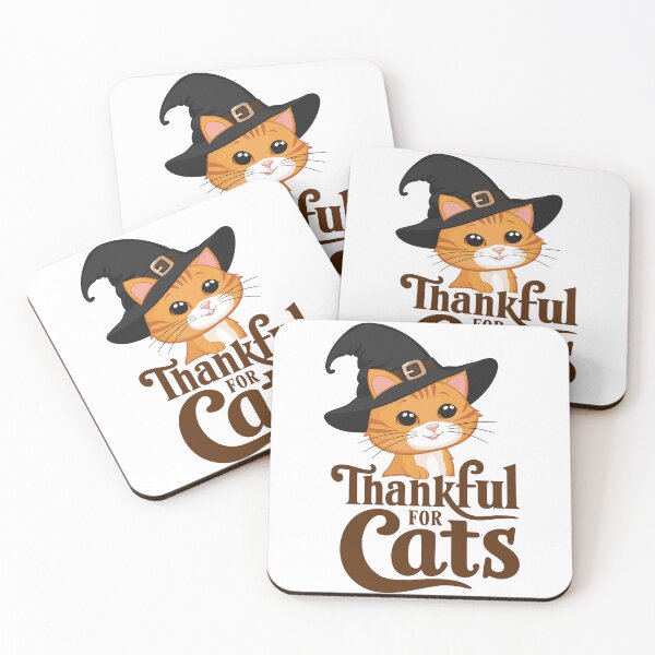 Item preview, Thankful for Cats Cute Thanksgiving Cat Autumn designed and sold by Quirky Shirts.