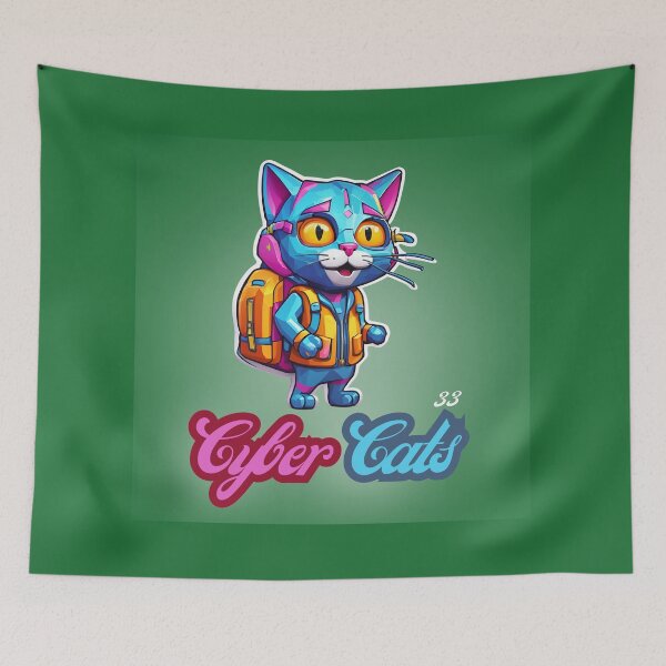 Item preview, Cats - Cyber Cat 33 designed and sold by Monika Turemka.