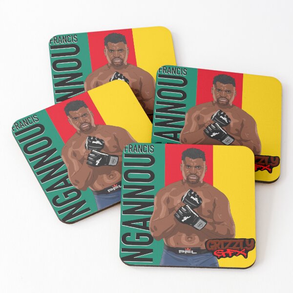 Item preview, Francis Ngannou PFL Artwork with Cameroonian Flag designed and sold by GrizzlyCollective.