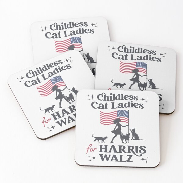 Item preview, Childless Cat Ladies For Harris Walz 2024 American Flag designed and sold by wowwowmeow.