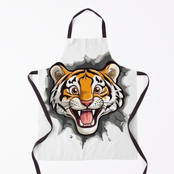 Item preview, Happy Tiger Face Sticker designed and sold by NicolasGlowArt.
