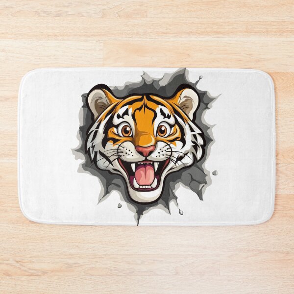 Item preview, Happy Tiger Face Sticker designed and sold by NicolasGlowArt.