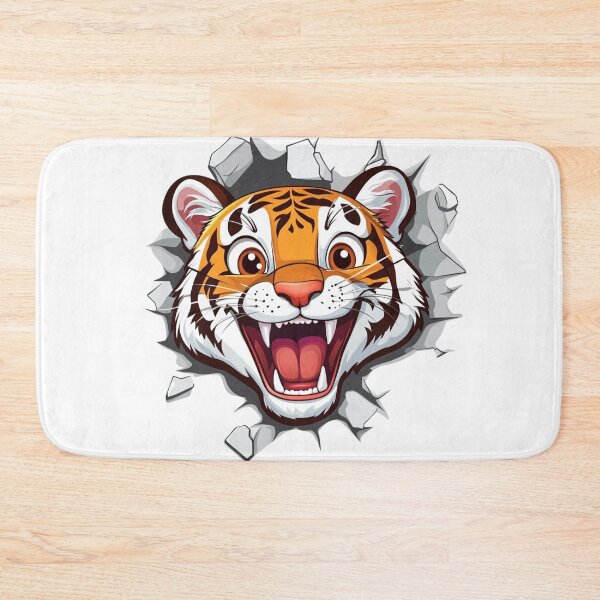 Item preview, Happy Carton Tiger Face Sticker designed and sold by NicolasGlowArt.