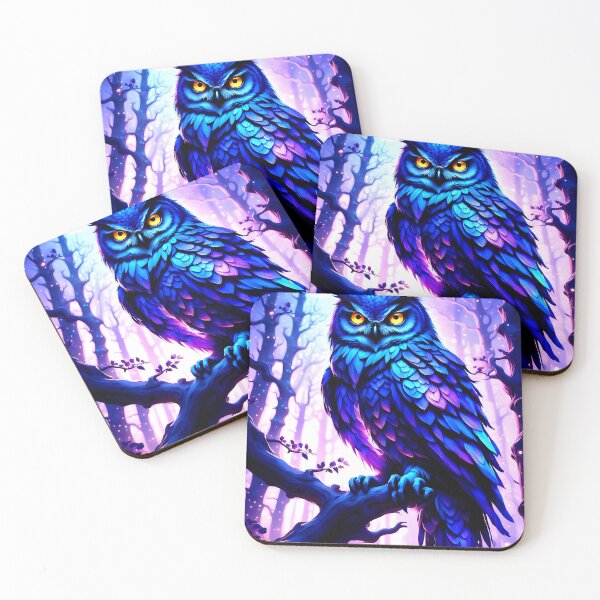 Item preview, Enchanted Owl with Glowing Eyes designed and sold by koreatvtea.