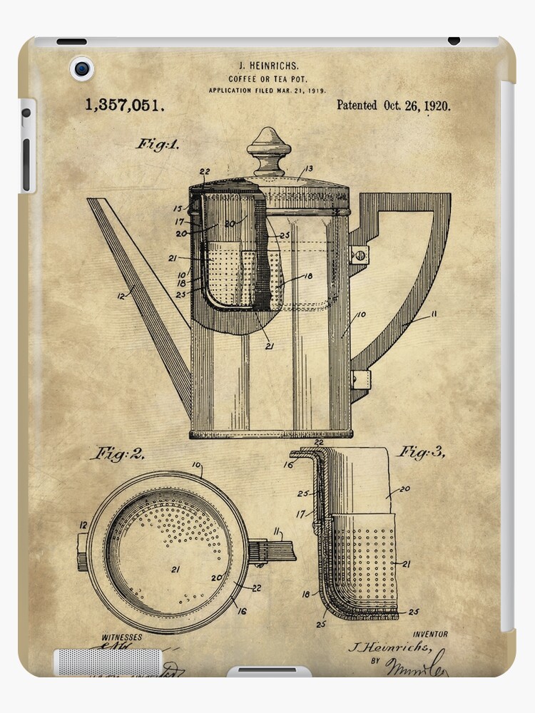 Old Fashioned Coffee Pot Machine Embroidery Design 