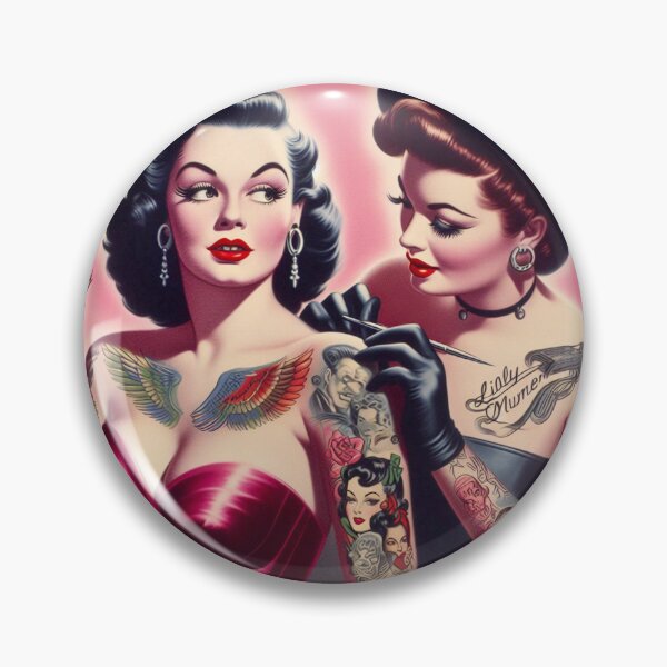 Item preview, Vintage Tattooed Pin-Ups designed and sold by PulpVintage.
