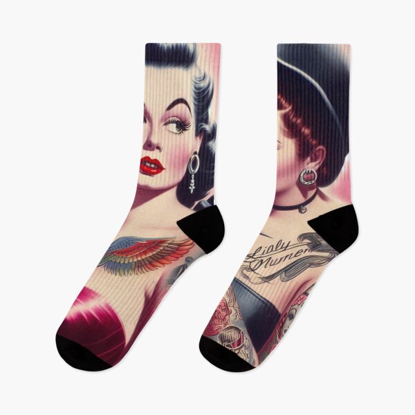Item preview, Vintage Tattooed Pin-Ups designed and sold by PulpVintage.
