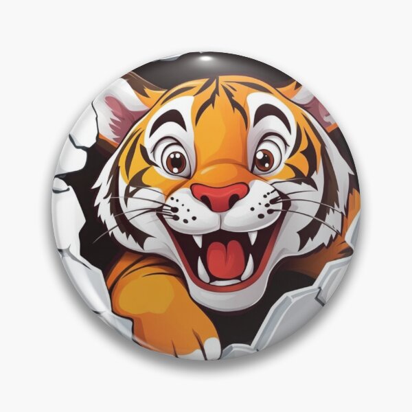 Item preview, Cute Happy Tiger designed and sold by NicolasGlowArt.