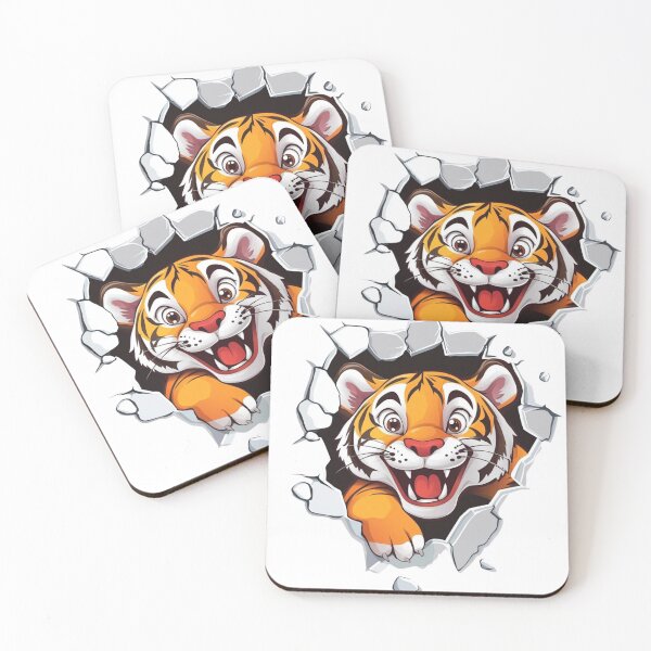 Item preview, Cute Happy Tiger designed and sold by NicolasGlowArt.