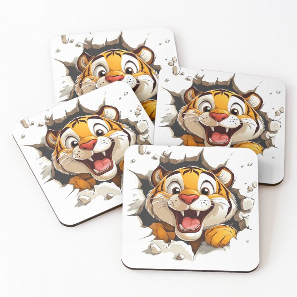 Item preview, Cute Tiger Wall Breaker designed and sold by NicolasGlowArt.