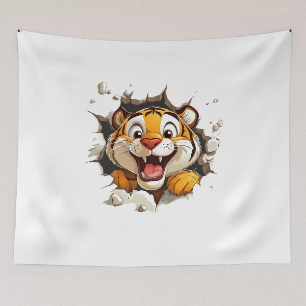 Item preview, Cute Tiger Wall Breaker designed and sold by NicolasGlowArt.