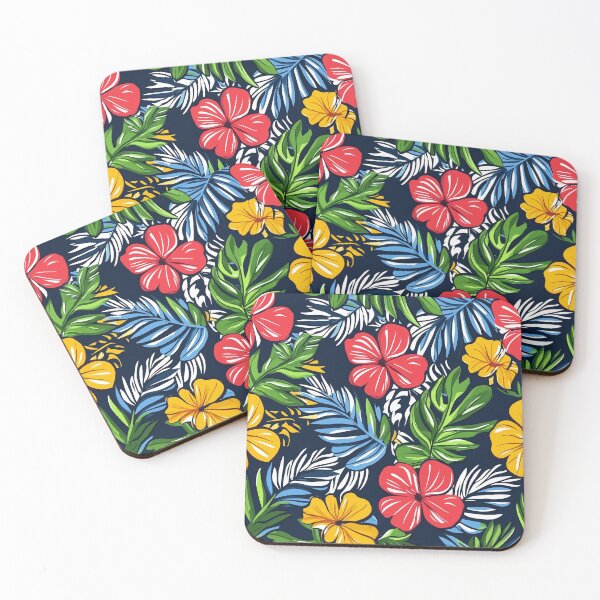 Item preview, Retro Hawaiian Tropical Floral Pattern designed and sold by wildvibe.