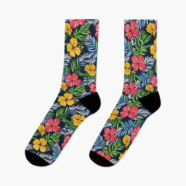 Item preview, Retro Hawaiian Tropical Floral Pattern designed and sold by wildvibe.