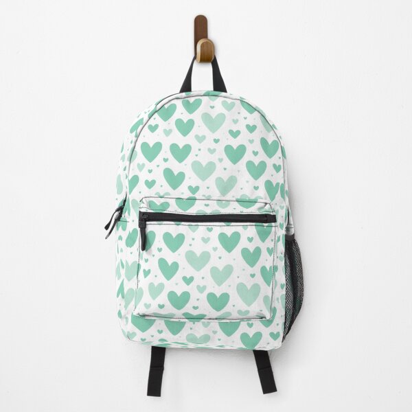 Item preview, Mint Mirage: 80’s Heart Pattern Art | Retro Mint Green Girly Design designed and sold by litchick1977.