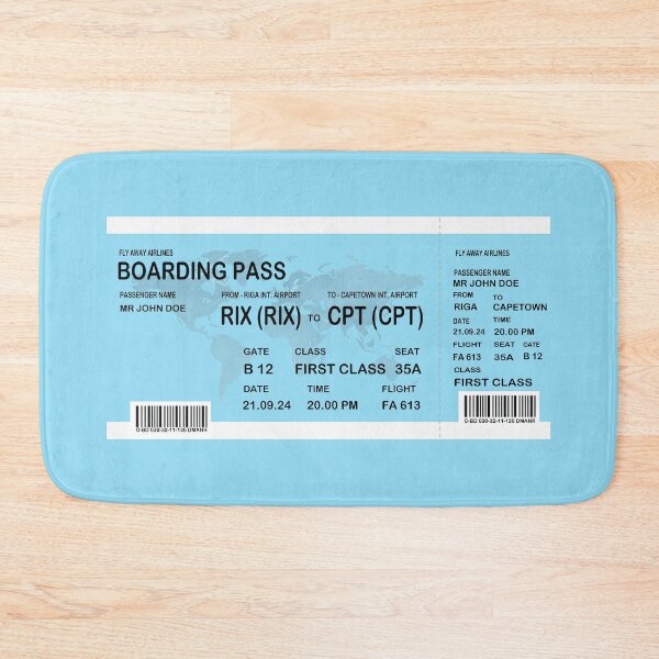Item preview, Boarding pass Riga to Capetown mr John Doe designed and sold by Museum Of Non-Existing Art.