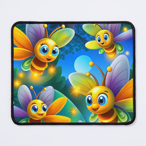 Item preview, Magical Fireflies Flying Over the Enchanted Forest - Seamless Pattern #9 designed and sold by Second Draft Visuals.