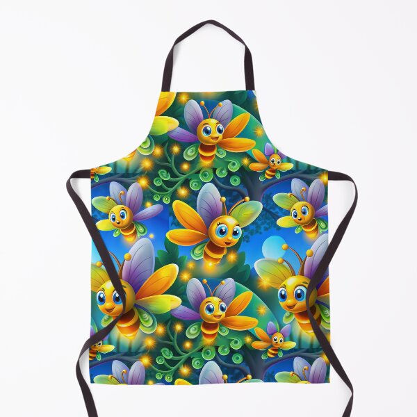 Item preview, Magical Fireflies Flying Over the Enchanted Forest - Seamless Pattern #9 designed and sold by Second Draft Visuals.