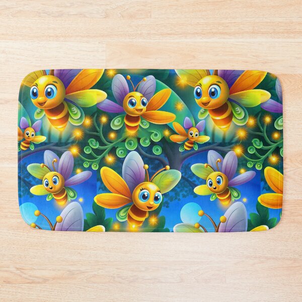 Item preview, Magical Fireflies Flying Over the Enchanted Forest - Seamless Pattern #9 designed and sold by Second Draft Visuals.