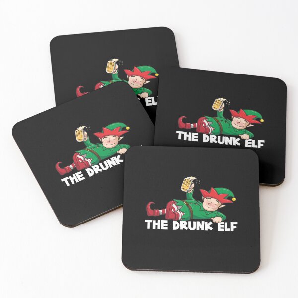Item preview, The Drunk Elf Funny Christmas Design designed and sold by PNGShop.