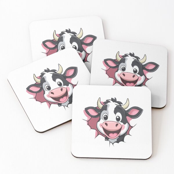 Item preview, Happy Cow Sticker designed and sold by NicolasGlowArt.