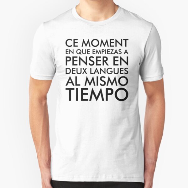 Thinking in French and Spanish Slim Fit T-Shirt