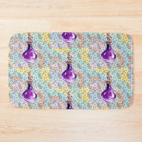 Item preview, Apothecary Purple Bottle and Leaves designed and sold by WildWoodlandWitch.