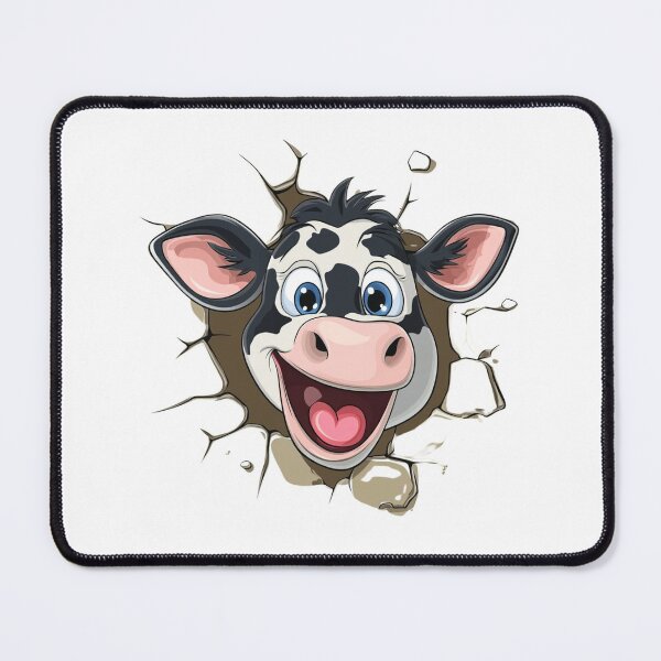 Item preview, Happy Cartoon Cow Sticker designed and sold by NicolasGlowArt.
