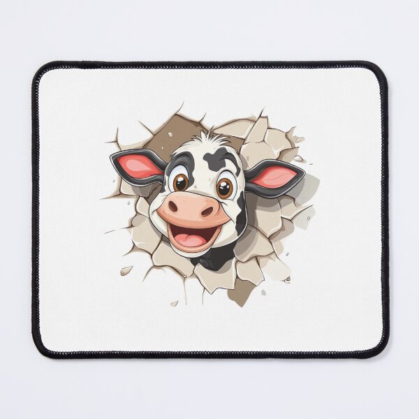 Item preview, Cartoon Cow Face Sticker designed and sold by NicolasGlowArt.