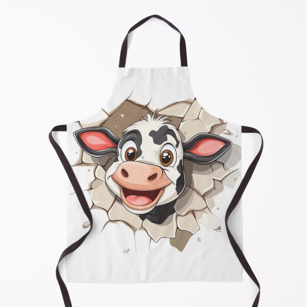 Item preview, Cartoon Cow Face Sticker designed and sold by NicolasGlowArt.