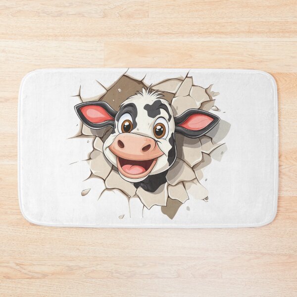 Item preview, Cartoon Cow Face Sticker designed and sold by NicolasGlowArt.
