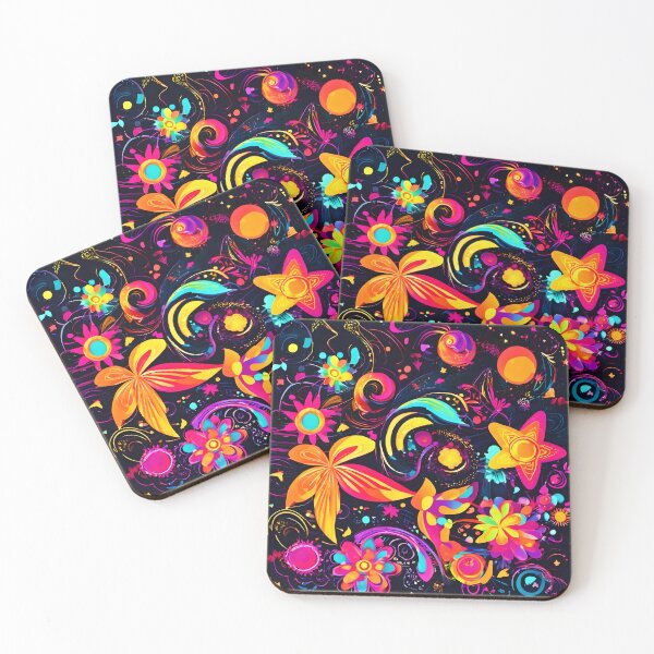 Item preview, Psychedelic Floral Cosmos designed and sold by Health And Fitness Posts e-Store.