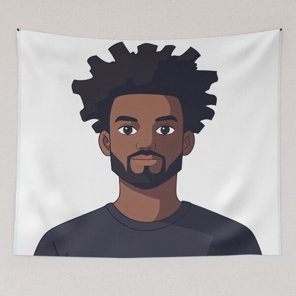 Item preview, Cameroonian man, portrait | Anime style designed and sold by ComicsFactory.