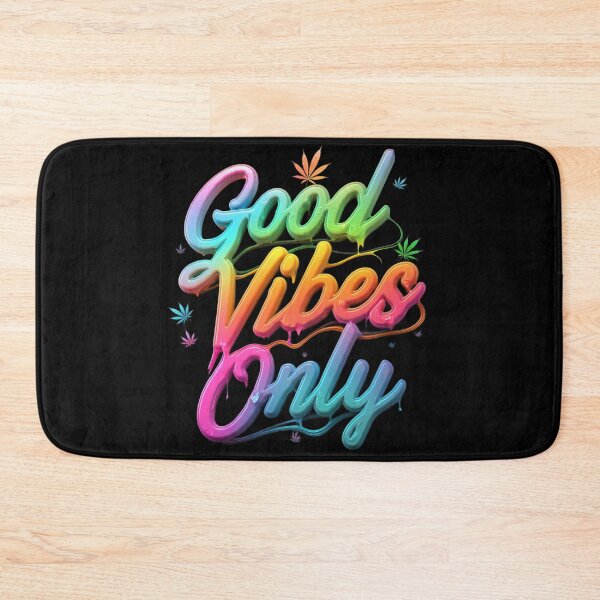 Artikelvorschau, Good Vibes Only - Buntes Topfdesign - Schwarz entworfen und verkauft von JLEmporium.