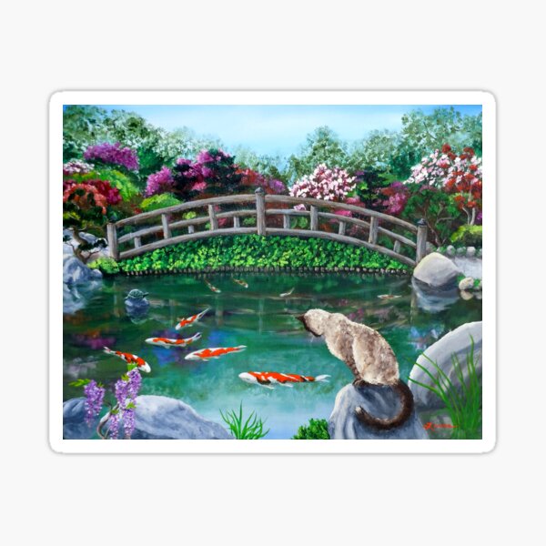 Balinese Cat at Hakone Japanese Gardens Sticker
