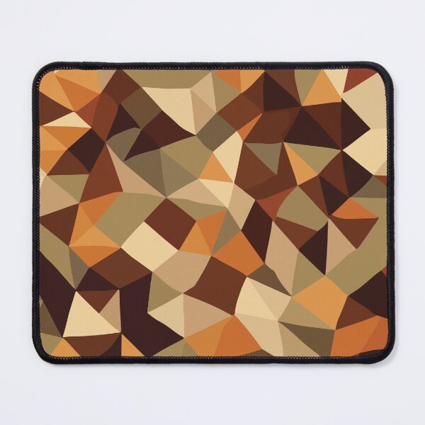 Item preview, A Low poly style camouflage Design with warm, rich tones like chocolate brown, caramel, and ochre designed and sold by HEMRO.