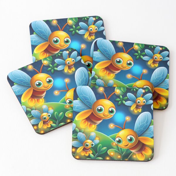 Item preview, Magical Fireflies Flying Over the Enchanted Forest - Seamless Pattern #10 designed and sold by Second Draft Visuals.